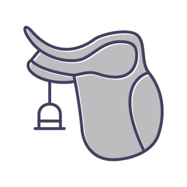 Eşsiz Eyer Satırı Vektör Simgesi