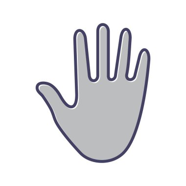 El işareti vektör çizgisi simgesi