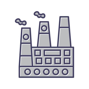 Eşsiz Fabrika Satır Vektörü Simgesi