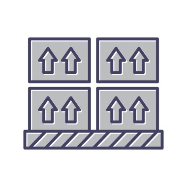 Eşsiz Kutu Vektör Satırı Simgesi