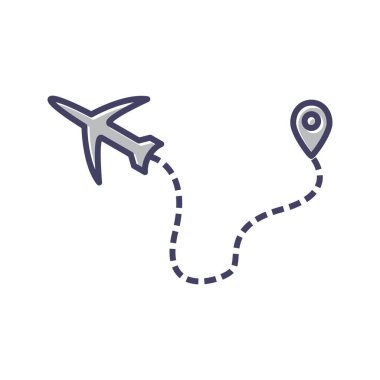 Eşsiz Uçak Uçan Satır Vektörü Simgesi