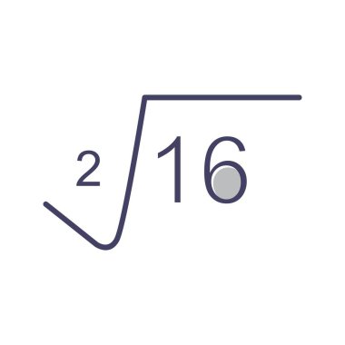 Eşsiz Kare kök çizgi vektör simgesi