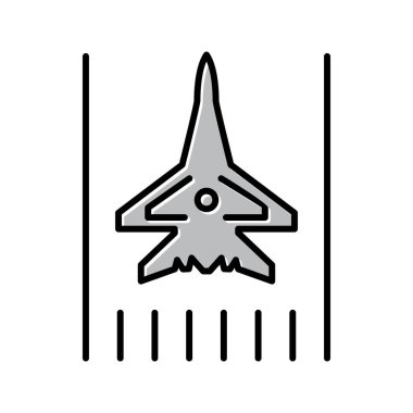 Eşsiz Hava Üssü Çizgisi Vektör Simgesi