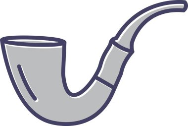 Eşsiz Puro Borusu Çizgi Vektörü Simgesi