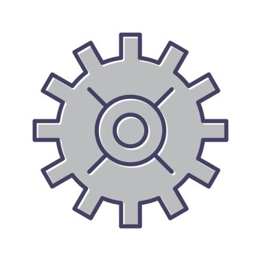 Eşsiz Cogwhee Satır Vektörü Simgesi