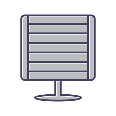 Eşsiz Kızılötesi Isıtıcı Satır Vektörü Simgesi