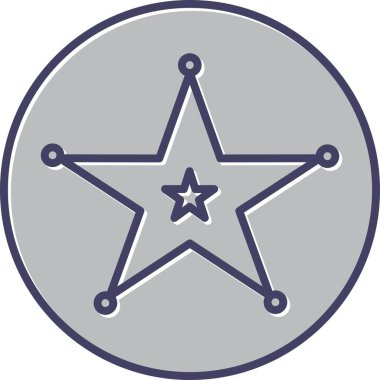 Eşsiz Şerif Rozet Hattı Vektör Simgesi