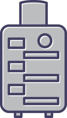 Eşsiz Bavul Satır Vektörü Simgesi