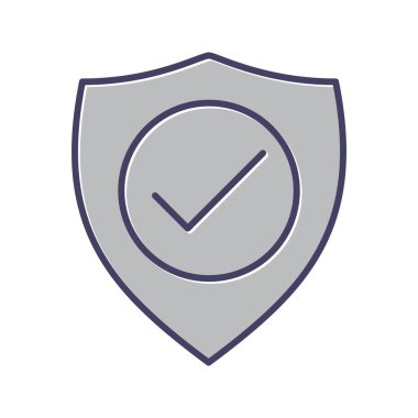 Doğrulanmış koruma hattı vektör simgesi