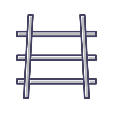 Eşsiz Demiryolu Vektör Satırı Simgesi