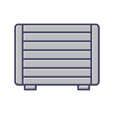 Benzersiz Gaz Isıtıcı Satır Vektörü Simgesi