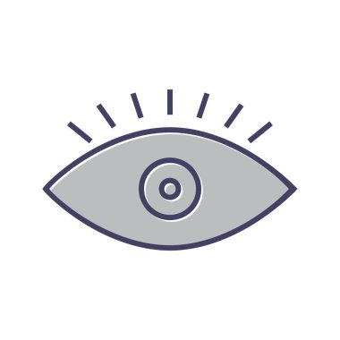 Gözün eşsiz çizgi vektör simgesi