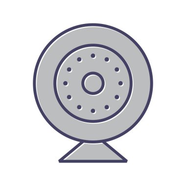 Güvenlik kamerasının satır vektör simgesi