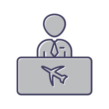 Eşsiz Uçuş Bilgileri Satır Vektörü Simgesi