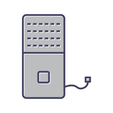 Eşsiz Elektrikli Fırın Çizgi Vektörü Simgesi