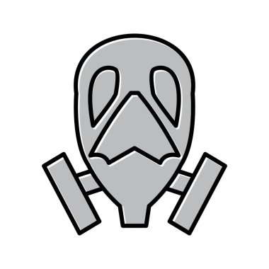 Benzersiz Oksijen Maskesi Vektör Satır Simgesi