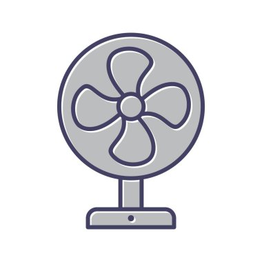 Eşsiz Elektrik Fan Satır Vektörü Simgesi