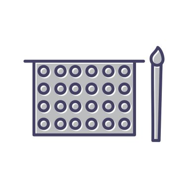 Benzersiz Palet çizgi vektör simgesi