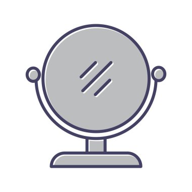 Benzersiz Ayna Çizgisi Vektör Simgesi