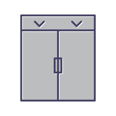 Eşsiz Asansör Çizgisi Vektör Simgesi