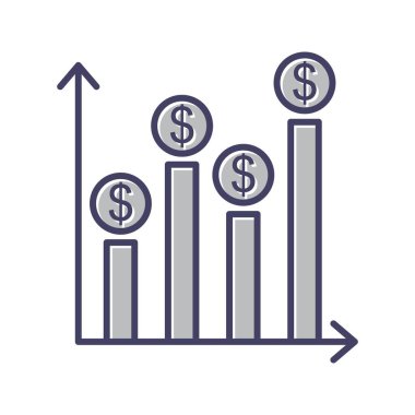 Eşsiz Gelirler Satır Vektörü Simgesi