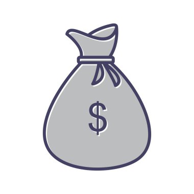 Eşsiz Para Çantası Satır Vektörü Simgesi