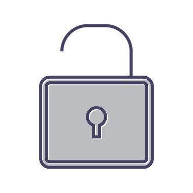 Kilit çizgisi vektör simgesini aç