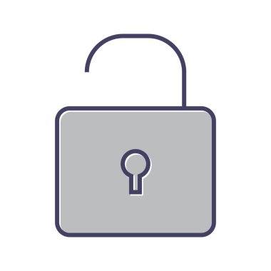 Kilit satırı vektör simgesini aç