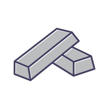 Eşsiz Altın Çubuk Satır Vektör Simgesi