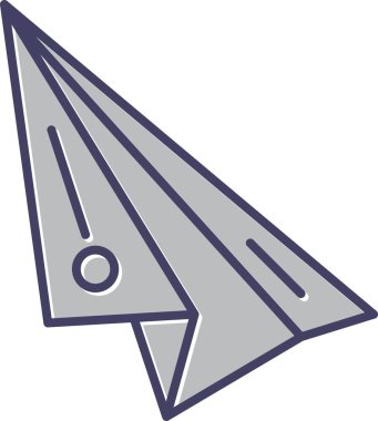 Eşsiz Kağıt Düzlemler Çizgisi Vektör Simgesi