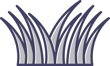 Eşsiz Çimen Vektör Satırı Simgesi