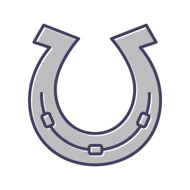 Eşsiz At Nal Çizgisi Vektör Simgesi