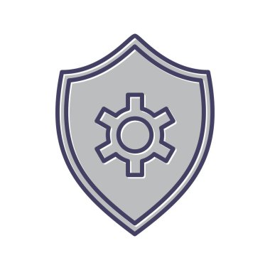 Kalkan ayarları satır vektör simgesi