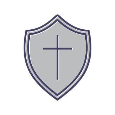 Eşsiz Kalkan çizgi vektör simgesi