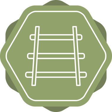 Eşsiz Demiryolu Satır Vektörü Simgesi