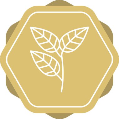 Eşsiz Yaprak Vektör Satır Simgesi