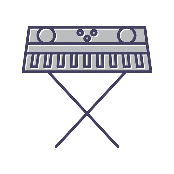 Egyedülálló Zongora Vonal Vektor Ikon — Stock Vector