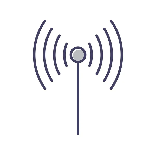 Einzigartiges Wifi Sign Line Vector Icon — Stockvektor