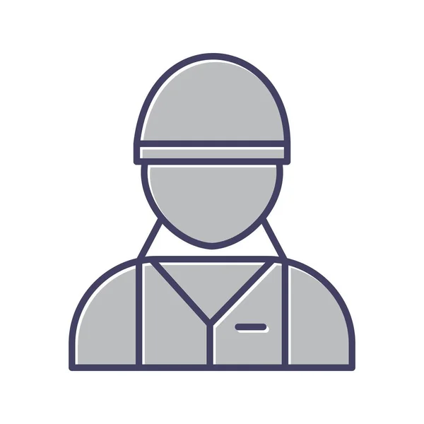 Einzigartiges Industry Worker Line Vector Icon — Stockvektor