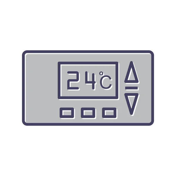Einzigartiges Thermostat Line Vector Icon — Stockvektor