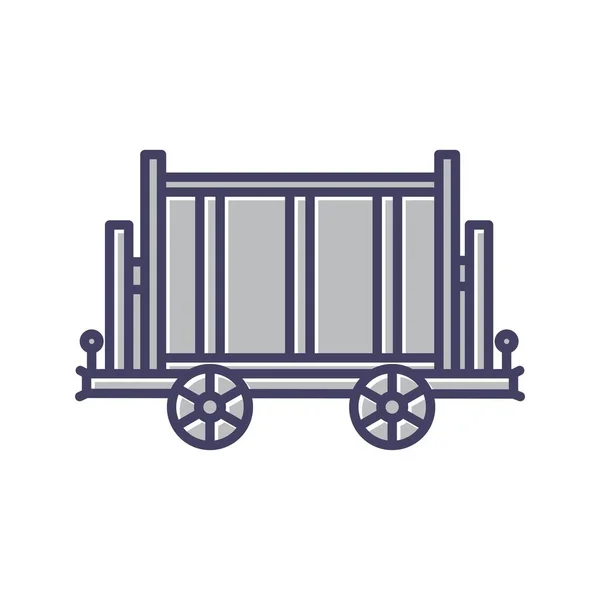 Unique Trolley Line Vector Icon — Stock Vector