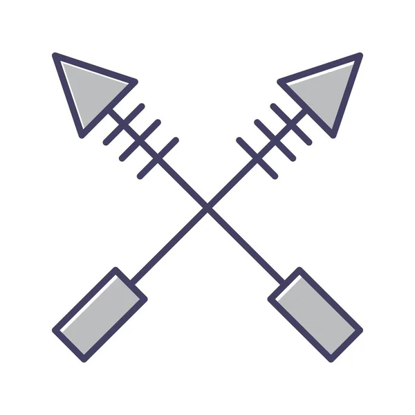 ユニークな矢印ラインベクトルアイコン — ストックベクタ