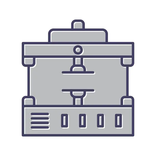 Einzigartige Maschine Press Line Vector Icon — Stockvektor