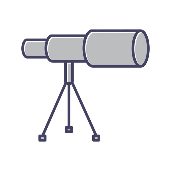 Unikt Teleskop Stand Line Vektor Ikonen — Stock vektor