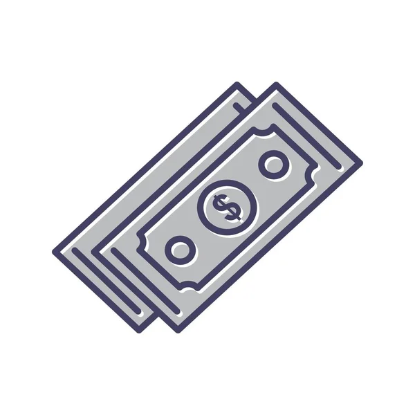 Einzigartiges Dollar Currency Line Vector Icon — Stockvektor