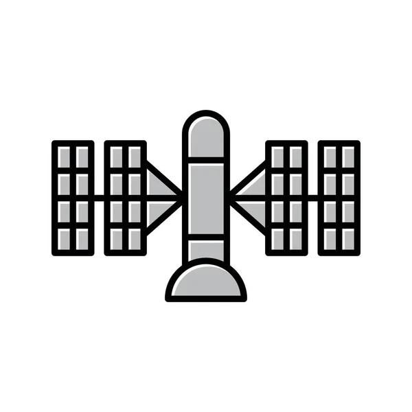 Icona Unica Della Linea Vettoriale Satellitare — Vettoriale Stock