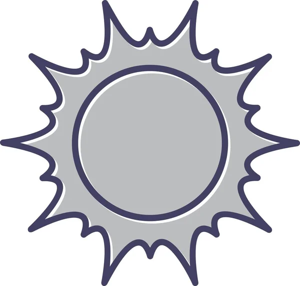 Icono Único Línea Vectorial Sun — Vector de stock
