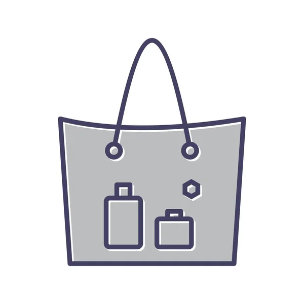 Unique Items Bag Line Vector Icon — Stock Vector