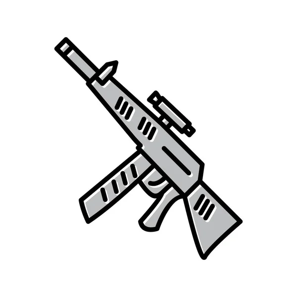 Einzigartiges Sniper Vector Line Icon — Stockvektor