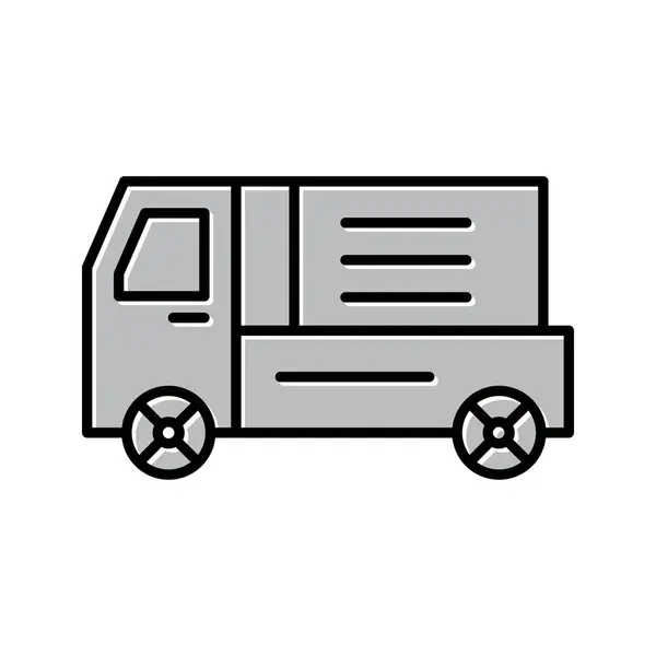 Einzigartiges Truck Vector Line Icon — Stockvektor